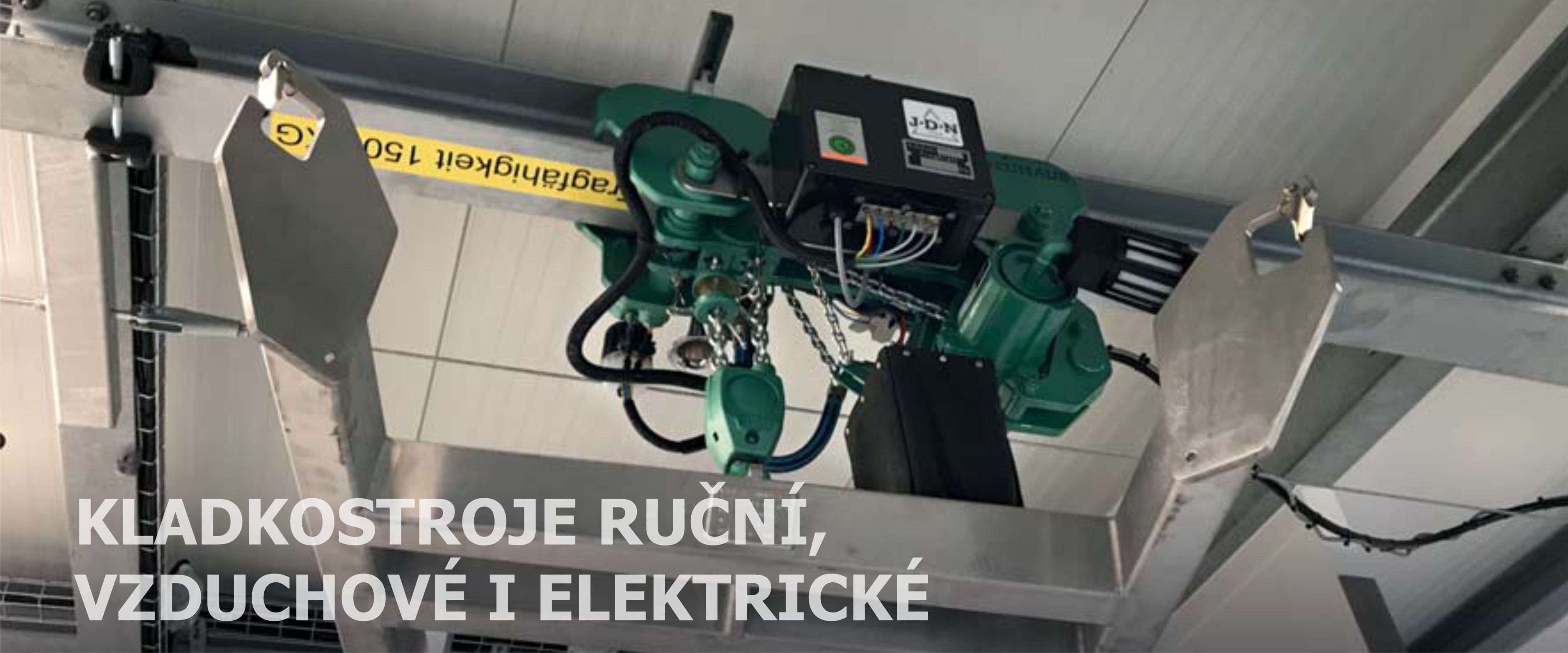 kladkostroje ruční, vzduchové a elektrické